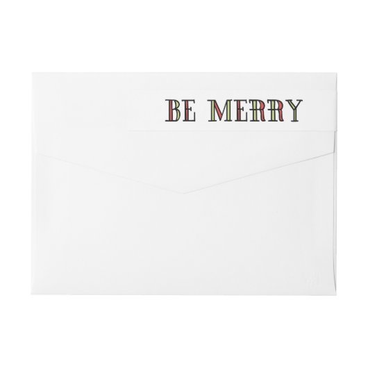 Colorful Be Merry Holiday Labels (Achterkant)