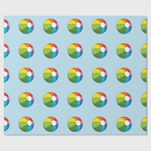 Colorful Beach Ball Cadeaupapier (Vlak)