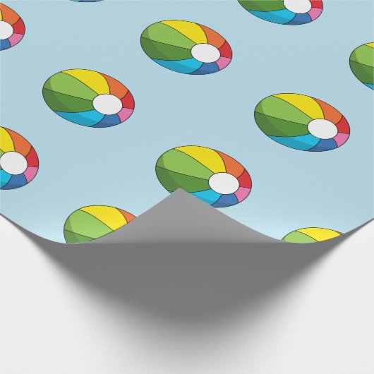Colorful Beach Ball Cadeaupapier (Hoek)