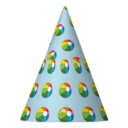 Colorful Beach Ball Feesthoedjes (Links)