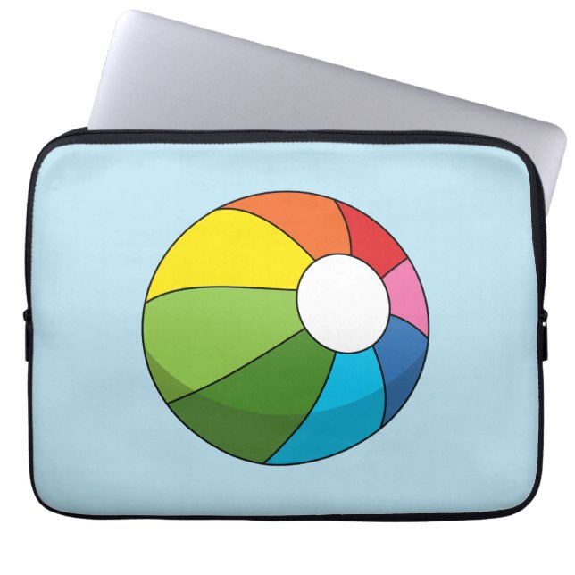 Colorful Beach Ball Laptop Sleeve (Voorkant)