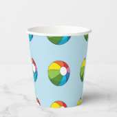 Colorful Beach Ball Papieren Bekers (Achterkant)