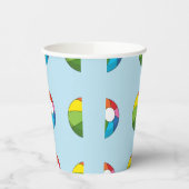 Colorful Beach Ball Papieren Bekers (Links)