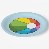 Colorful Beach Ball Papieren Bordje (Gekanteld)