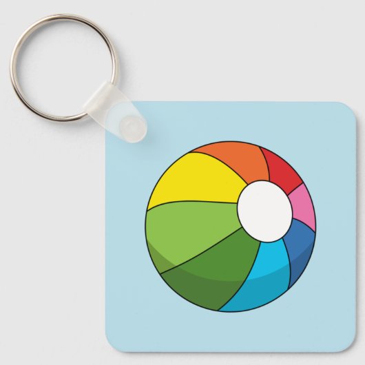 Colorful Beach Ball Sleutelhanger (Voorkant)