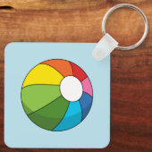Colorful Beach Ball Sleutelhanger (Achterkant)