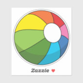Colorful Beach Ball Sticker (Vel)