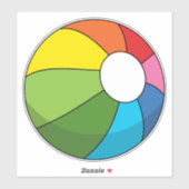 Colorful Beach Ball Sticker (Vel)