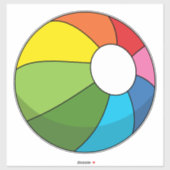 Colorful Beach Ball Sticker (Vel)