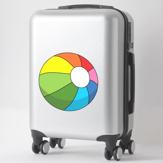 Colorful Beach Ball Sticker (Koffer)