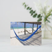 Colorful Beach Hammocks Cozumel Mexico Briefkaart (Staand voorkant)