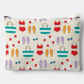 Colorful Beach Holiday Pattern Monogram Etui (Achterkant)