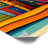 Colorful Beach Huts art Poster (Hoek)