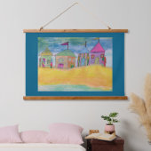 Colorful Beach Huts Hangend Wandkleed (Slaapkamer)
