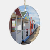 Colorful Beach Huts Keramisch Ornament (Rechts)