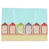 Colorful Beach Huts Summer  Groot Cadeauzakje (Achterkant)
