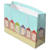 Colorful Beach Huts Summer  Groot Cadeauzakje (Achterkant Gekanteld)