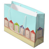 Colorful Beach Huts Summer  Groot Cadeauzakje (Voorkant Gekanteld)