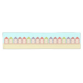 Colorful Beach Huts Summer Korte Tafelloper (Horizontaal)