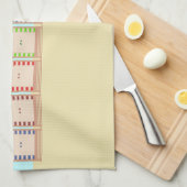 Colorful Beach Huts Summer Theedoek (Quarter Fold)