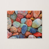 Colorful Beach Pebbles Smooth Stones Rocks Patroon Legpuzzel (Horizontaal)