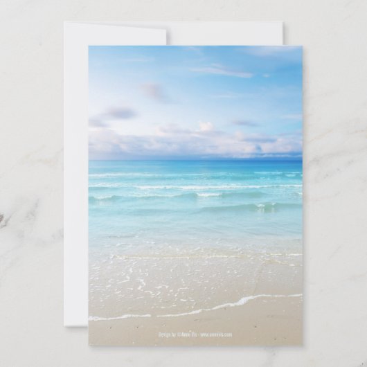 Colorful Beach repesial Dinner Invitation Kaart (Achterkant)