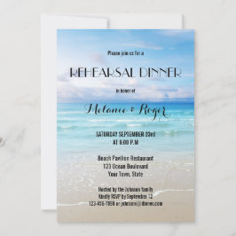 Colorful Beach repesial Dinner Invitation Kaart