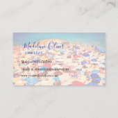Colorful Beach Scene Modern Stylish Professional Visitekaartje (Achterkant)