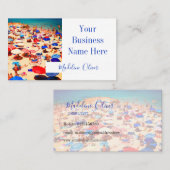 Colorful Beach Scene Modern Stylish Professional Visitekaartje (Voorkant / Achterkant)