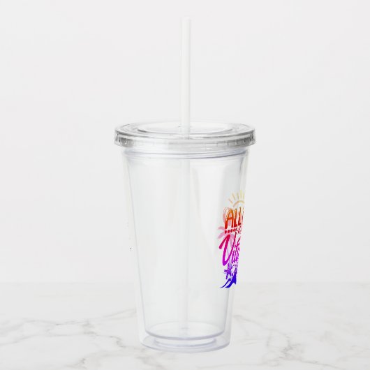 Colorful Beach Thleed  Acryl Drinkbeker (Rechts)