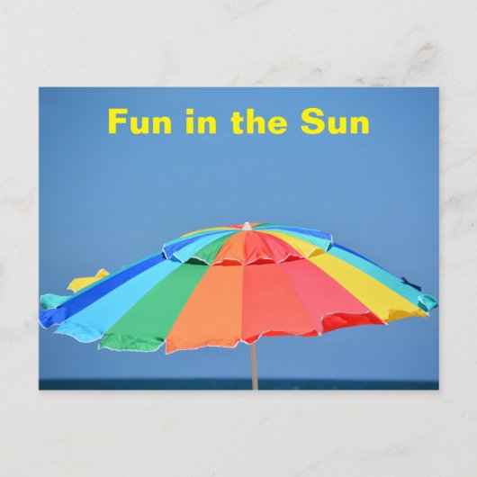 Colorful Beach Umbrella Briefkaart (Voorkant)