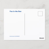 Colorful Beach Umbrella Briefkaart (Achterkant)