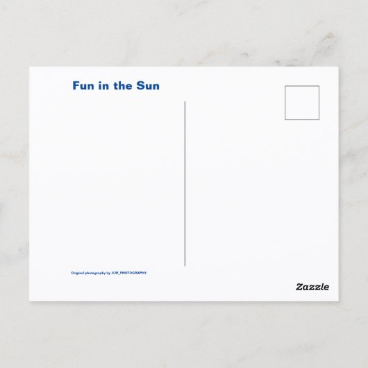 Colorful Beach Umbrella Briefkaart (Achterkant)