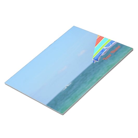 Colorful Beach Umbrella Notitieblok (Schuin)