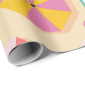 Colorful Beach Umbrella Pattern Cadeaupapier (Rol Hoek)