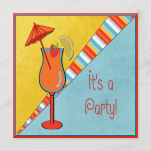 Colorful Beachtime Special Occasion Party Kaart