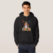 Colorful Beagle Papa  Dog Dad Hoodie (Voorkant volledig)