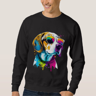 Colorful Beagle Pop Dog Dad Mom Dog   1 Trui
