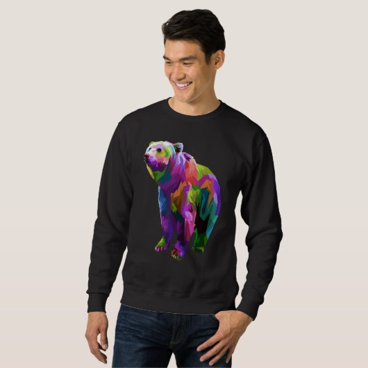 Colorful Bear Art Graphic Trui (Voorkant volledig)