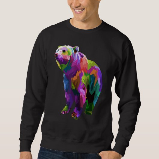 Colorful Bear Art Graphic Trui (Voorkant)