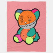 Colorful bear fleece deken (Voorkant)