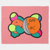 Colorful bear fleece deken (Voorkant (Horizontaal))