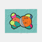 Colorful bear fleece deken (Voorkant (Horizontaal))