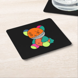 Colorful bear kartonnen onderzetters