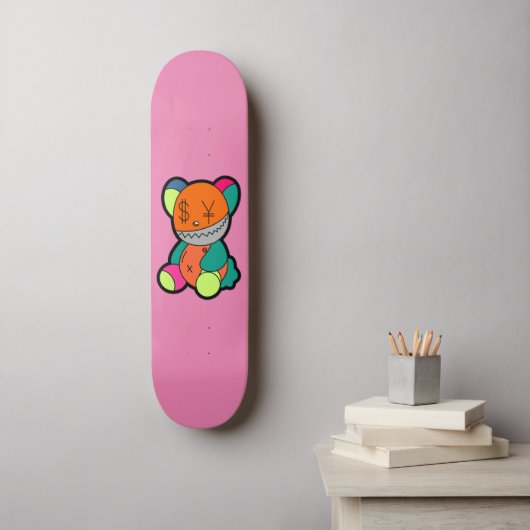 Colorful bear persoonlijk skateboard (Muurkunst)