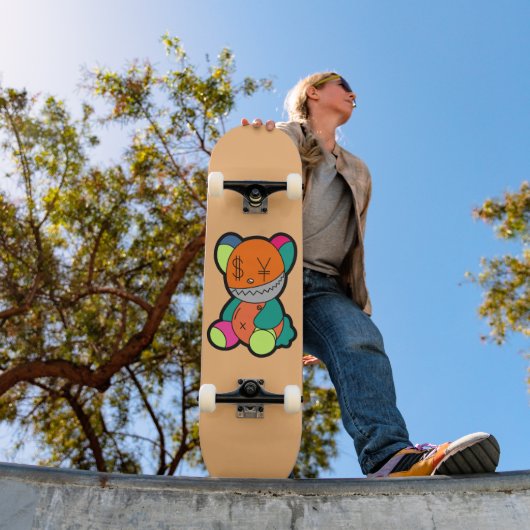 Colorful bear persoonlijk skateboard (Buiten 1)