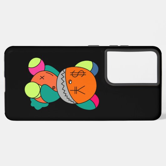 Colorful bear samsung galaxy hoesje (Achterkant horizontaal)