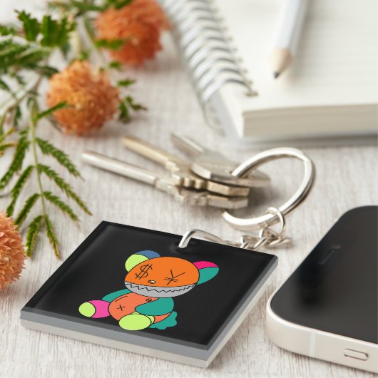Colorful bear sleutelhanger (Voorkant Rechts)