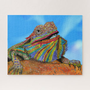 Colorful Bearded Dragon Puzzle - 520 Piece Legpuzzel