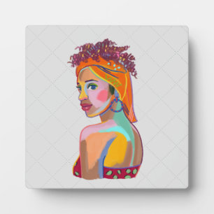 Colorful Beauful Girl Art Abstract Design Fotoplaat